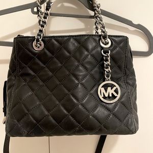 Michael Kors black bucket bag
